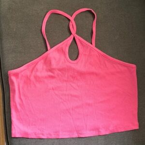 NWT Pink cropped tank top Size XXL